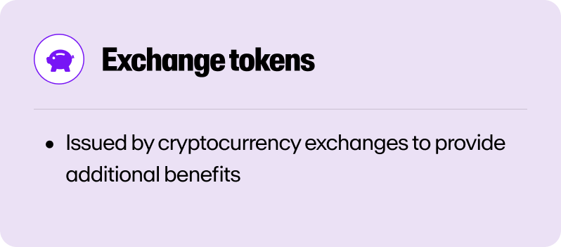 A definition of exchange tokens