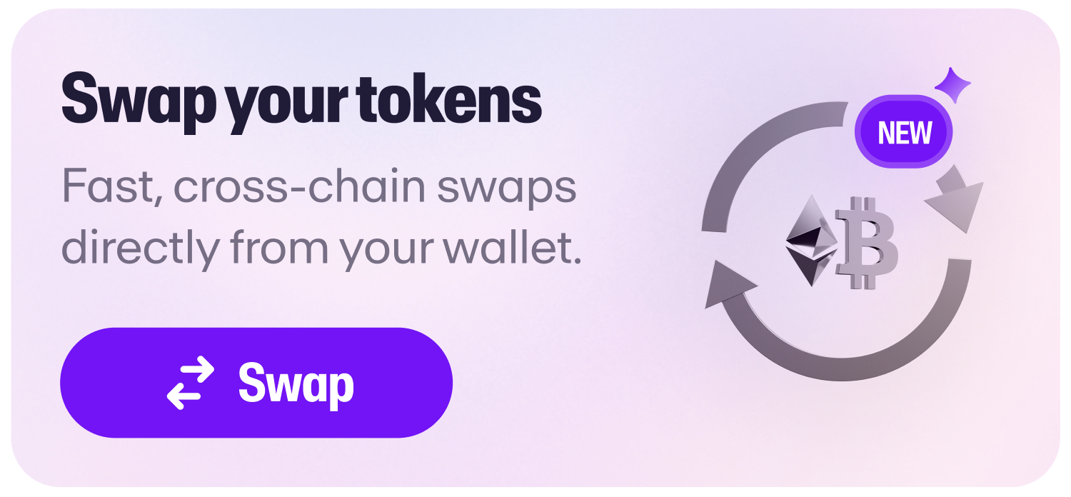 A screenshot of MoonPay Swaps.