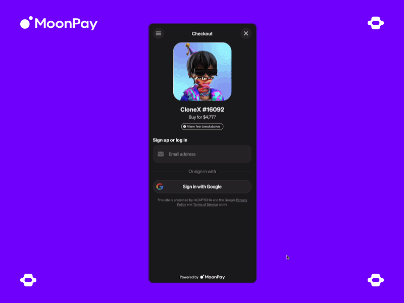 MoonPay Checkout GIF