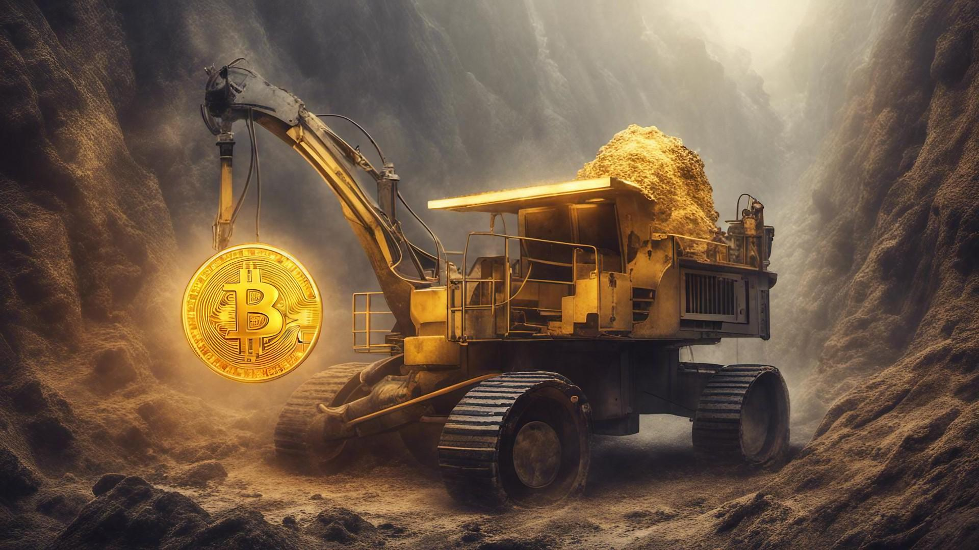 An image of a mining rig mining Bitcoin