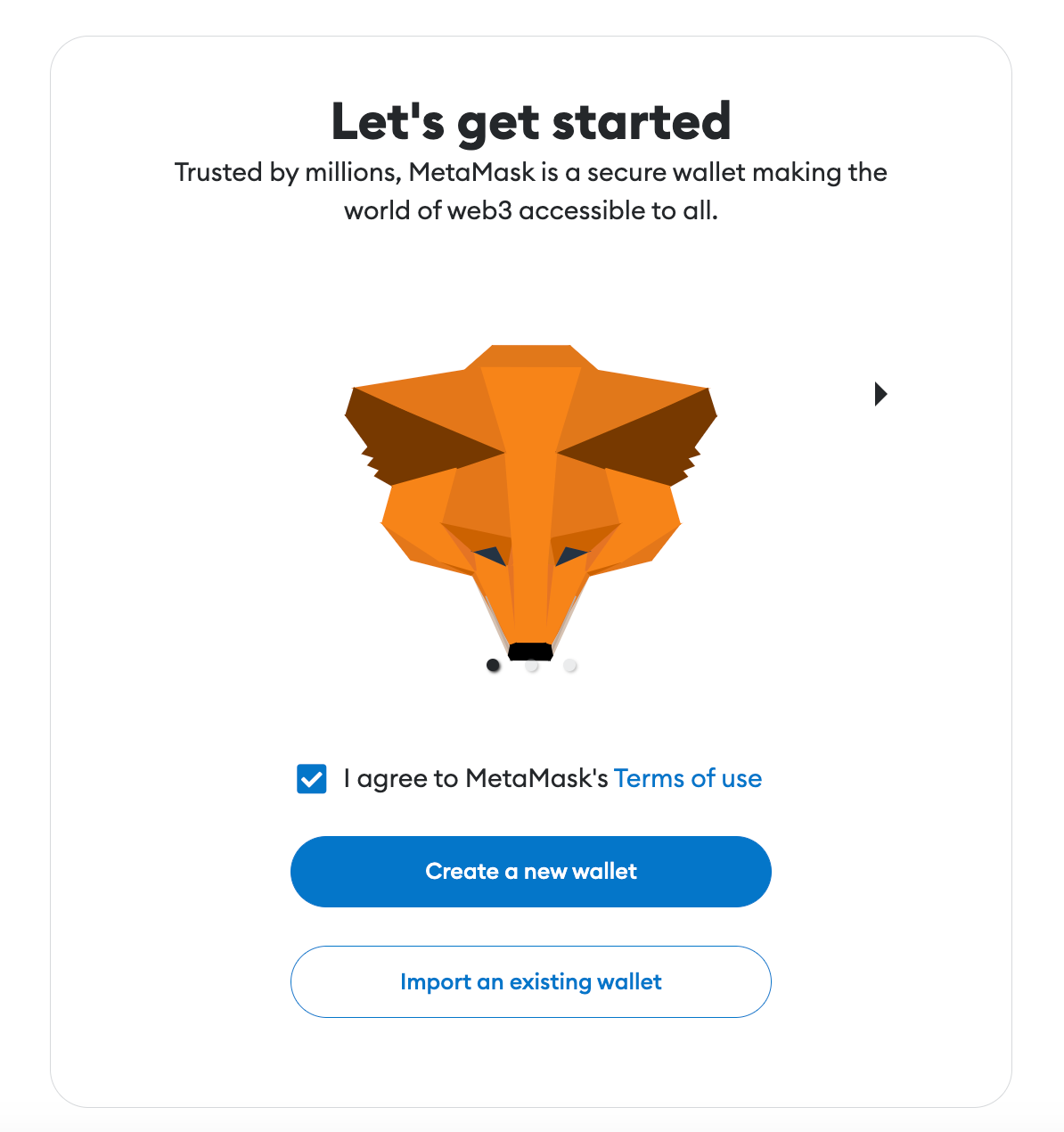 Download MetaMask screen