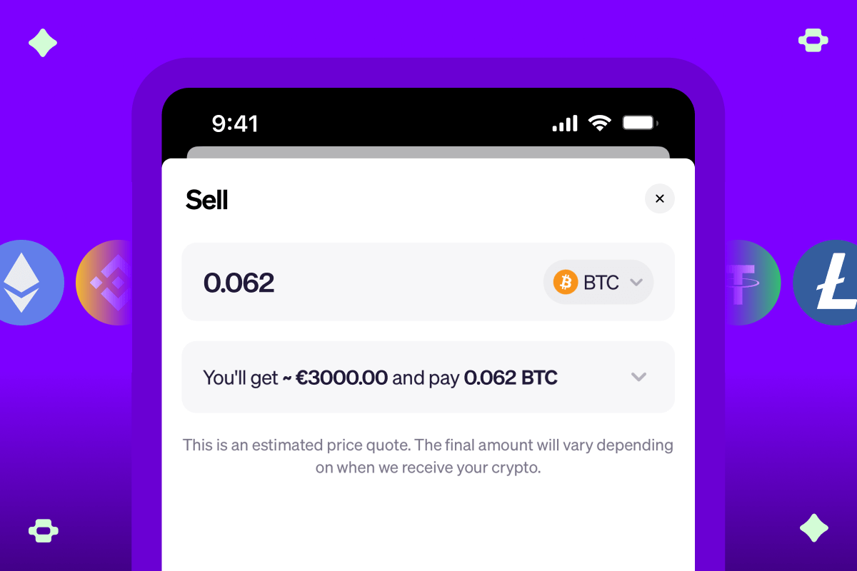 Sell in the app