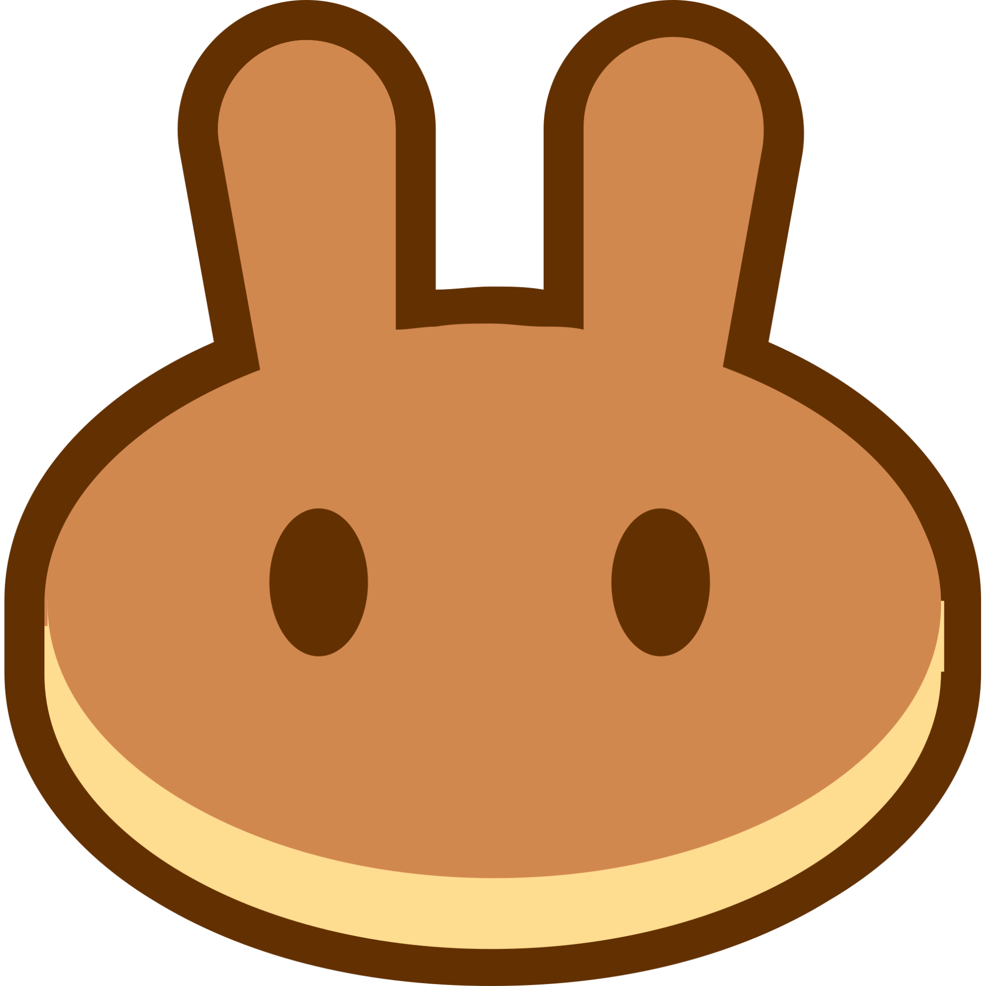 PancakeSwap (CAKE) logo.