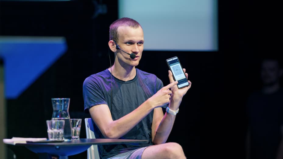 A picture of Ethereum co-founder Vitalik Buterin.