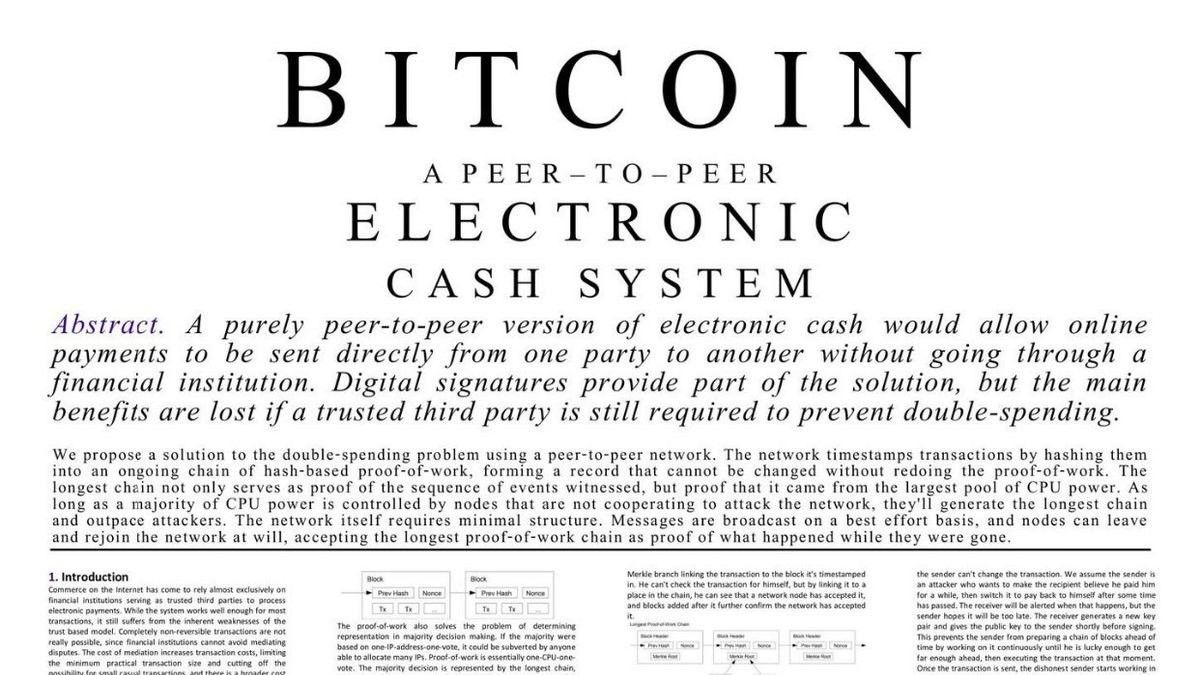 An image of the Bitcoin whitepaper.